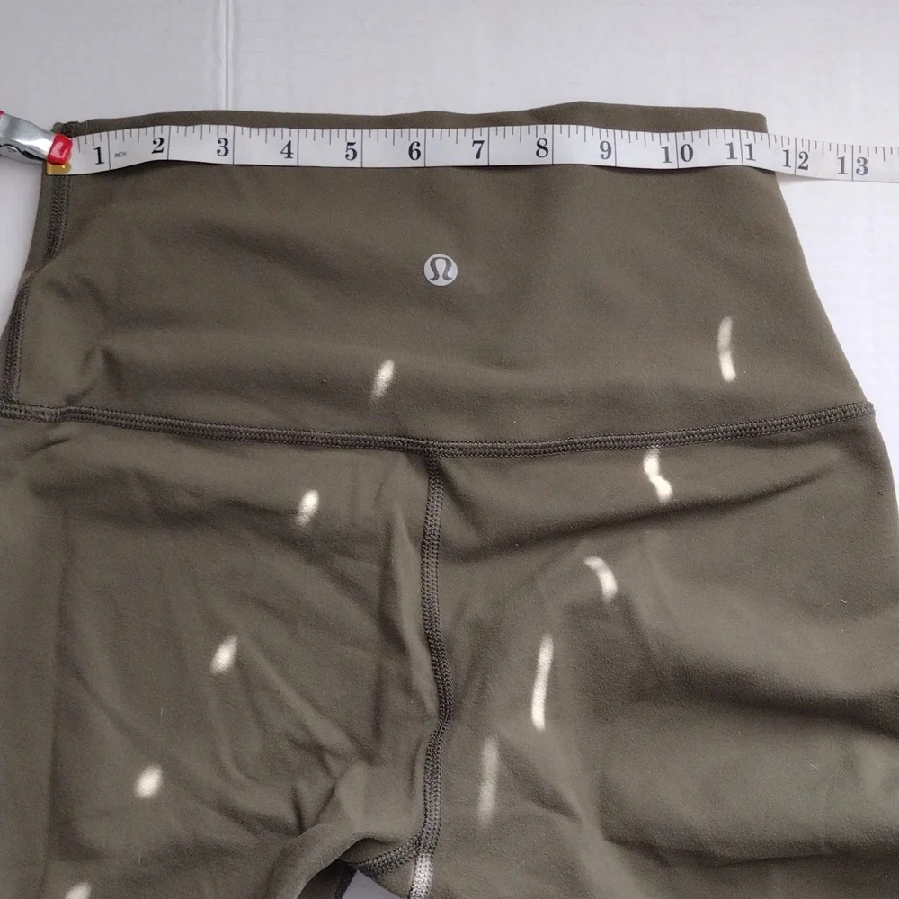 Lululemon Olive Green High-Waisted Leggings S
